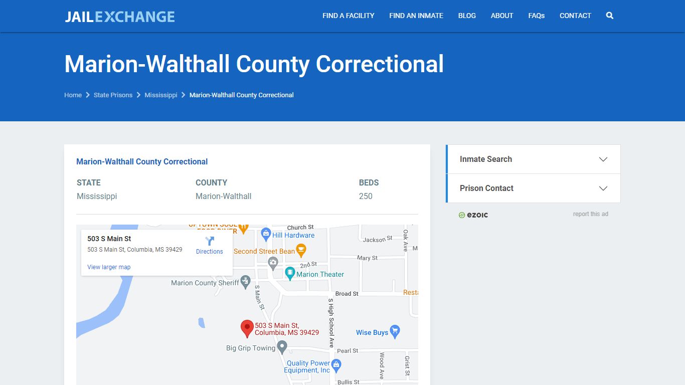 Marion-Walthall County Correctional Prisoner Search ...