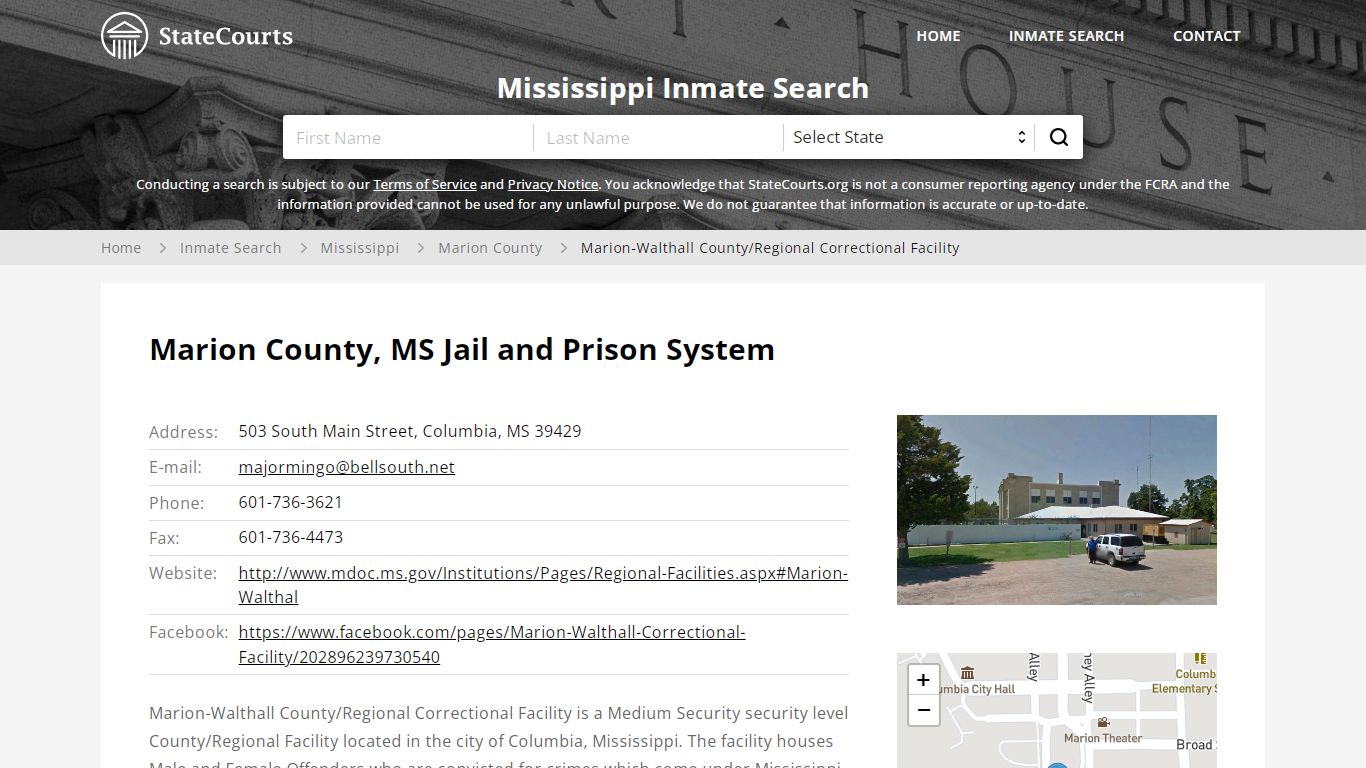 Marion-Walthall County/Regional Correctional Facility ...